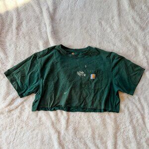 VIntage Distressed Carhartt Crop Tee